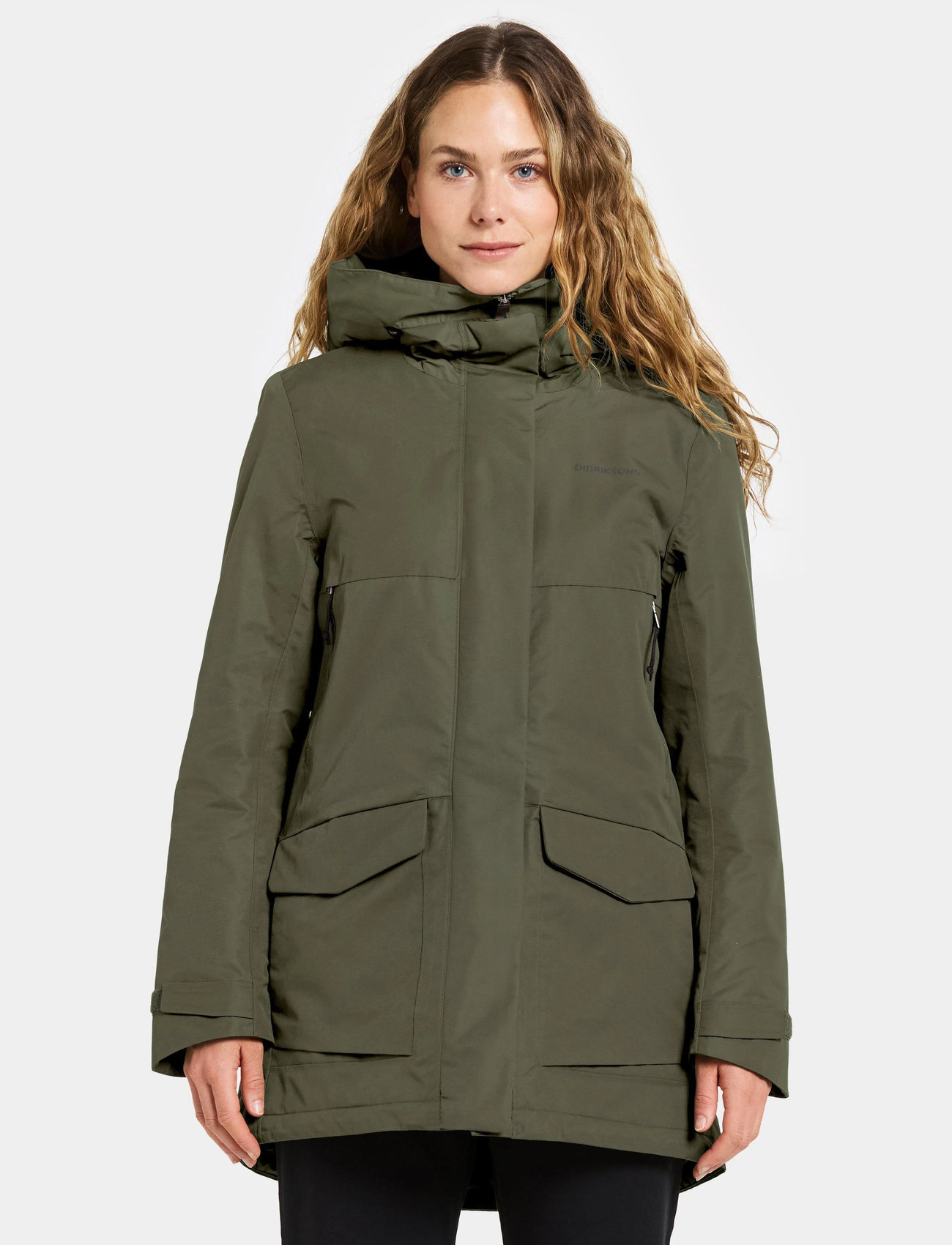 Didriksons Frida Wns Parka 7, 36, Khaki green, Sport Jackets > Sport Parkas, Dame