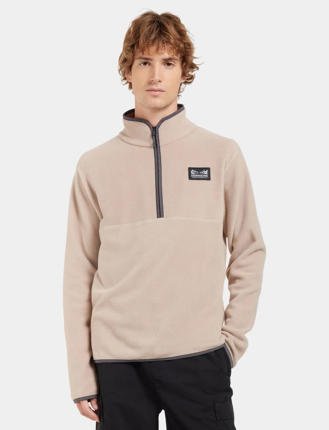 Didriksons Vito Usx Halfzip, XL, Beige, Sport Fleeces & Midlayers > Sport Midlayers, Herre
