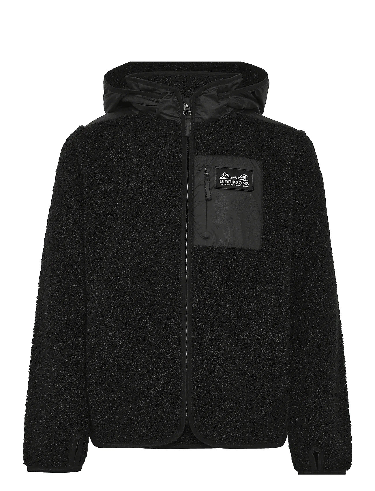 Didriksons Exa Kids Fz 3, 140, Black, Sweatshirts & Hættetrøjer > Hættetrøjer, Børn