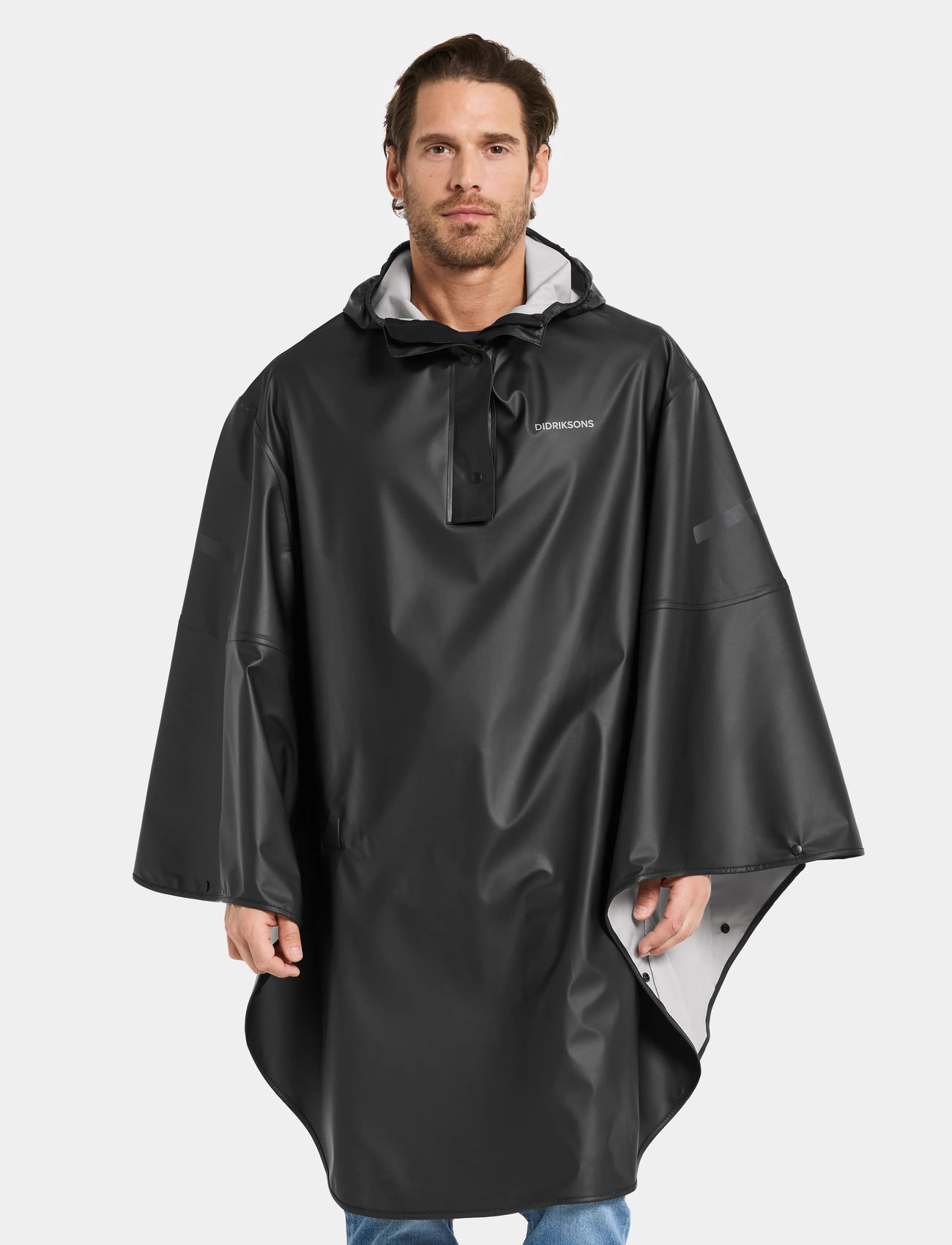 Didriksons Alto Usx Poncho, XS/S, Black, Sport Rainwear > Sport Raincoats, Dame