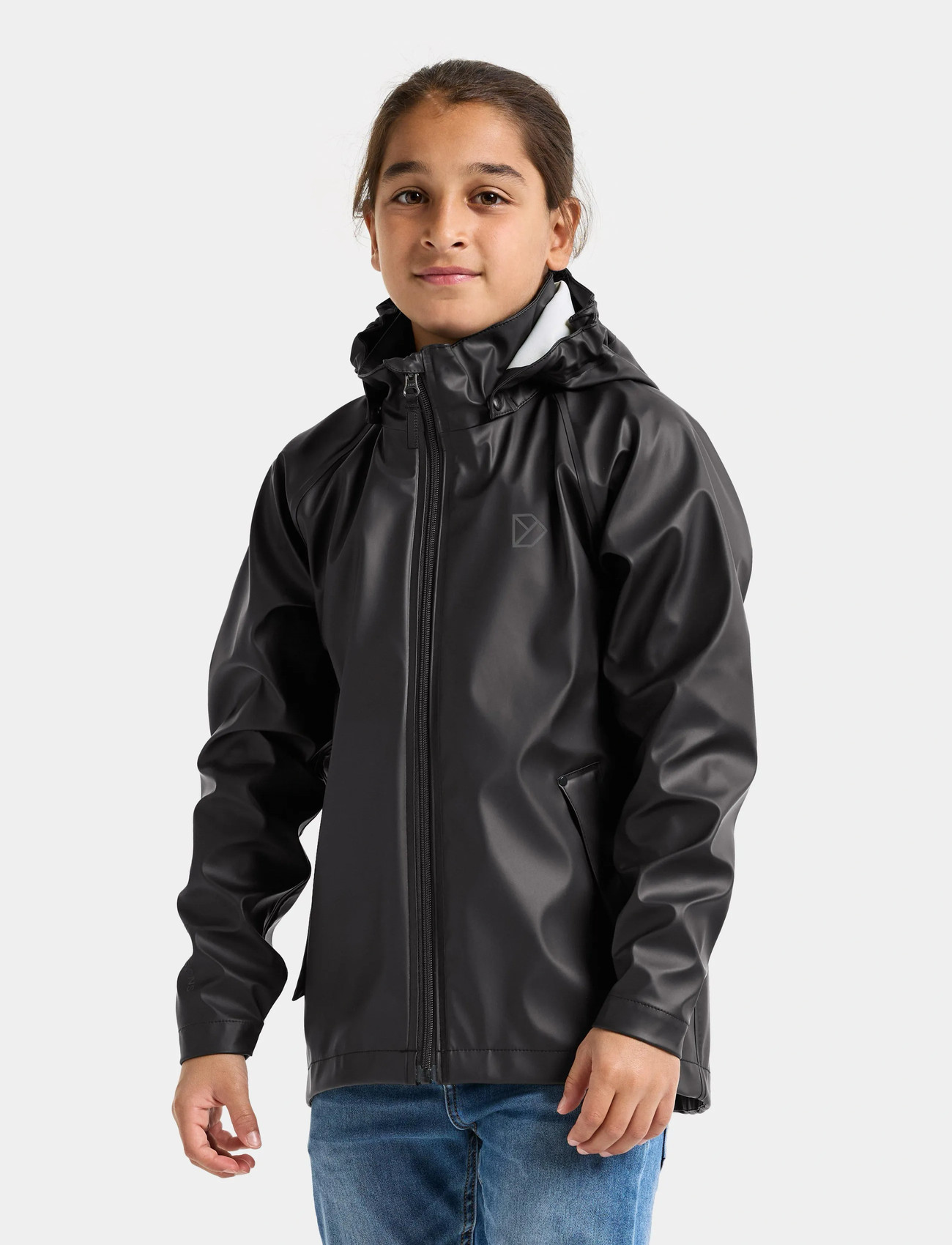 Didriksons Hepta Kids Jkt, 160, Black, Regntøj > Jakker, Børn