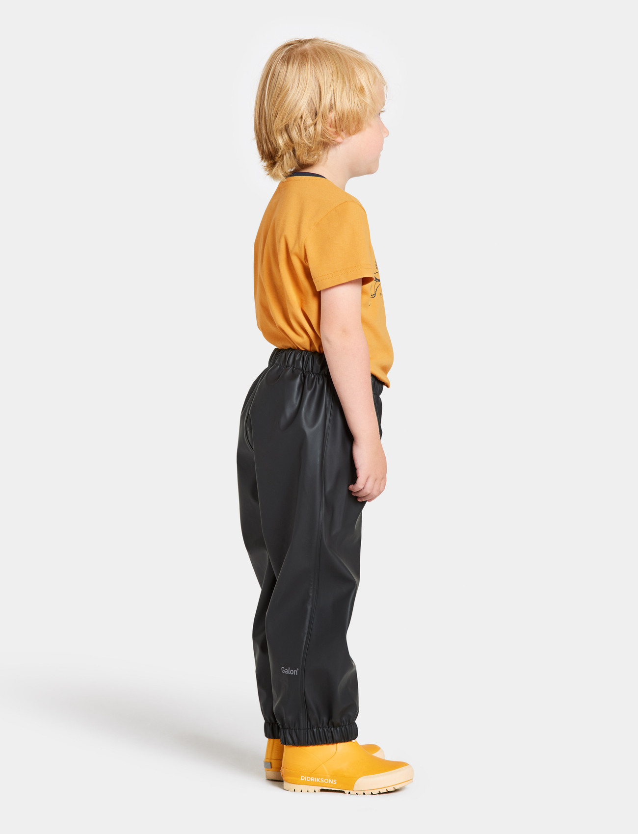 Didriksons Midjeman Pants 7, 80, Black, Regntøj > Underdele, Børn