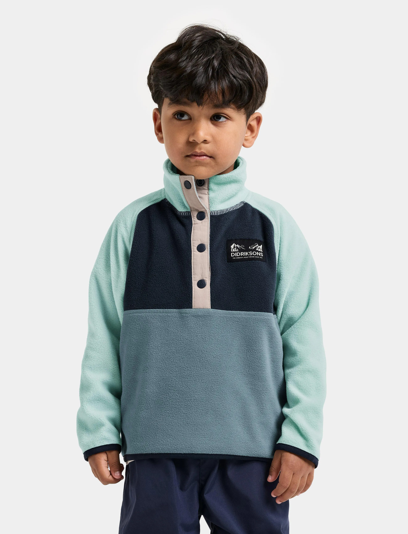 Didriksons Monte Kids Half Bu 5, 122, Blue, Sweatshirts & Hættetrøjer > Sweatshirts, Børn