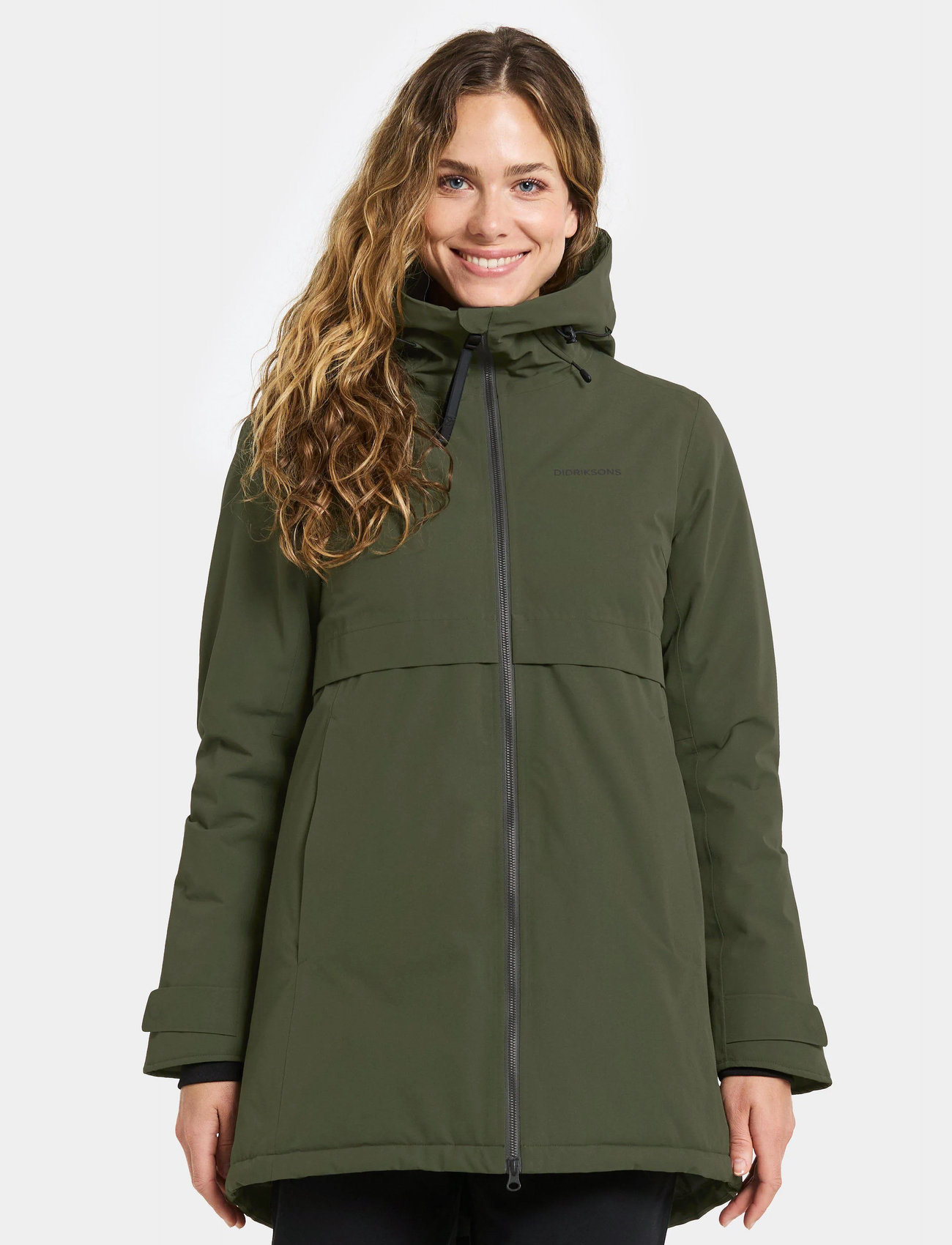Didriksons Helle Wns Parka 6, 46, Green, Sport Jackets > Sport Parkas, Dame