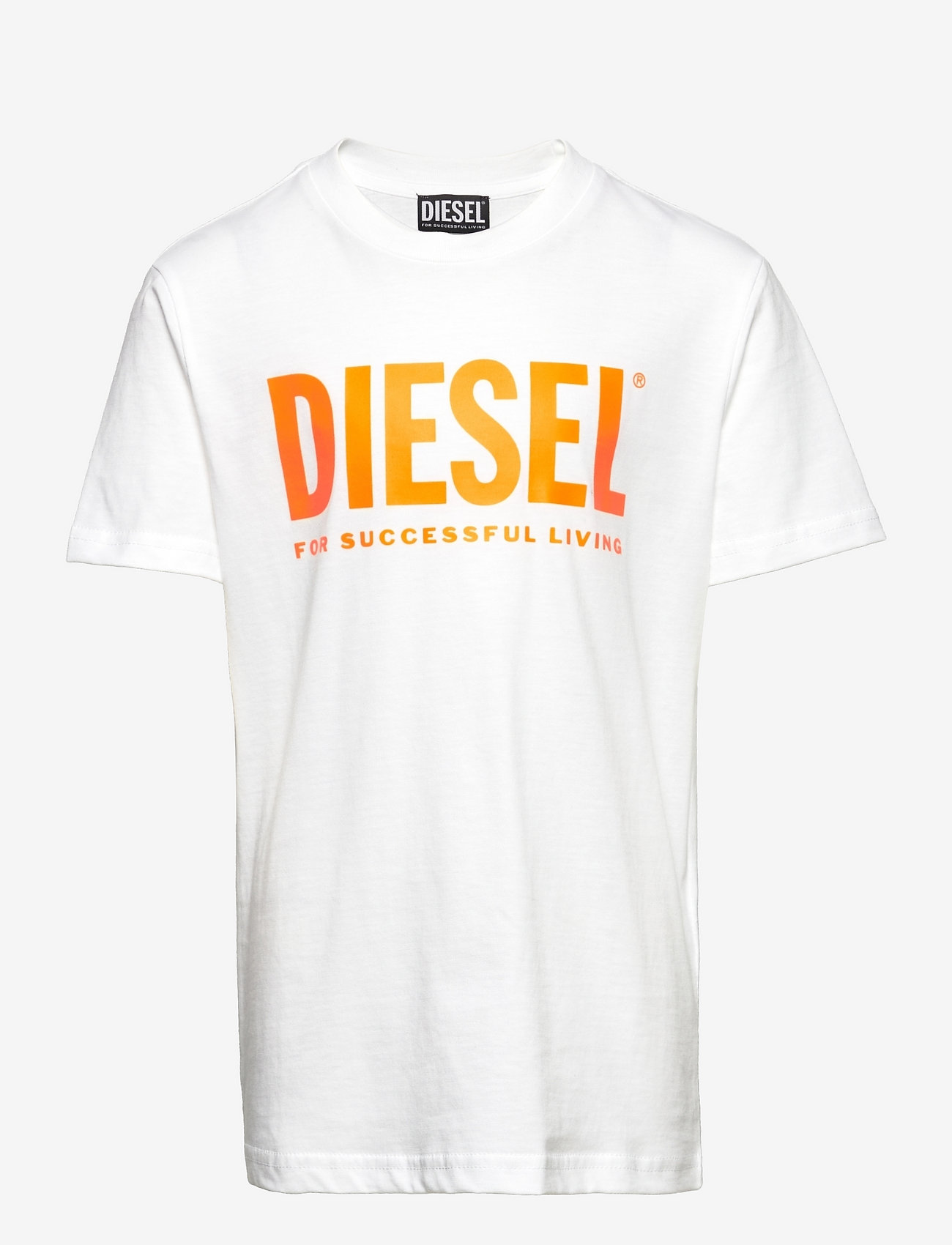 Diesel - TJUSTLOGO T-SHIRT - t-shirt à manches courtes avec motif - base k100 + print fluo orange - 0