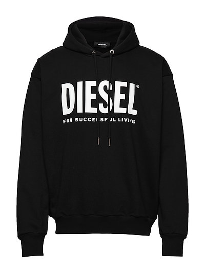 DIESEL S-Division-Logo Sweatshirt Hoodie Pullover Schwarz DIESEL MEN