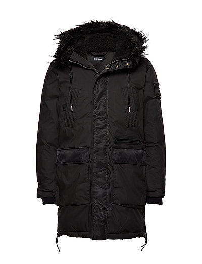 DIESEL W-Bullisk Overcoat Parka Jacke Schwarz DIESEL MEN