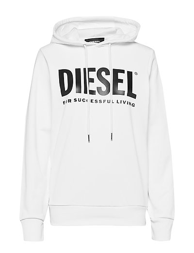 DIESEL F-Gir-Hood-Div-Logo-Fl Sw Hoodie Pullover Weiß DIESEL WOMEN