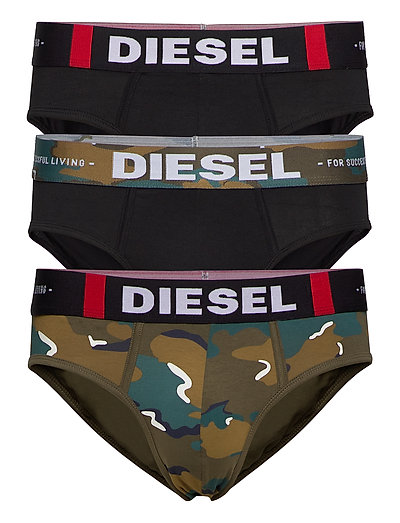 Confezione Da 3 Slip Uomo Diesel - Modello UMBR ANDRE In Cotone Elasticizzato, Nero