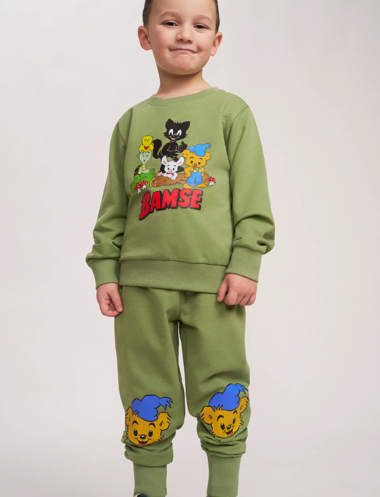 Bamse Bamse Collegebyxa, 86, Green, Underdele > Joggingbukser, Børn