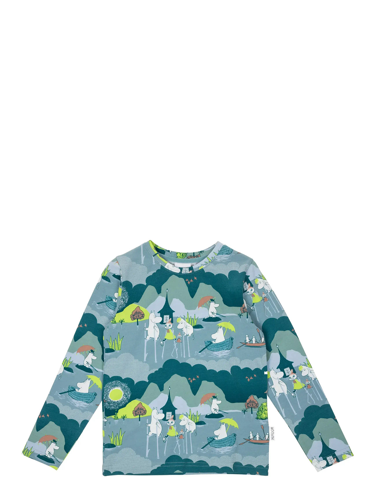 MUMIN Deluge Shirt, 116, Blue, T-Shirts > Langærmede T-shirts, Børn