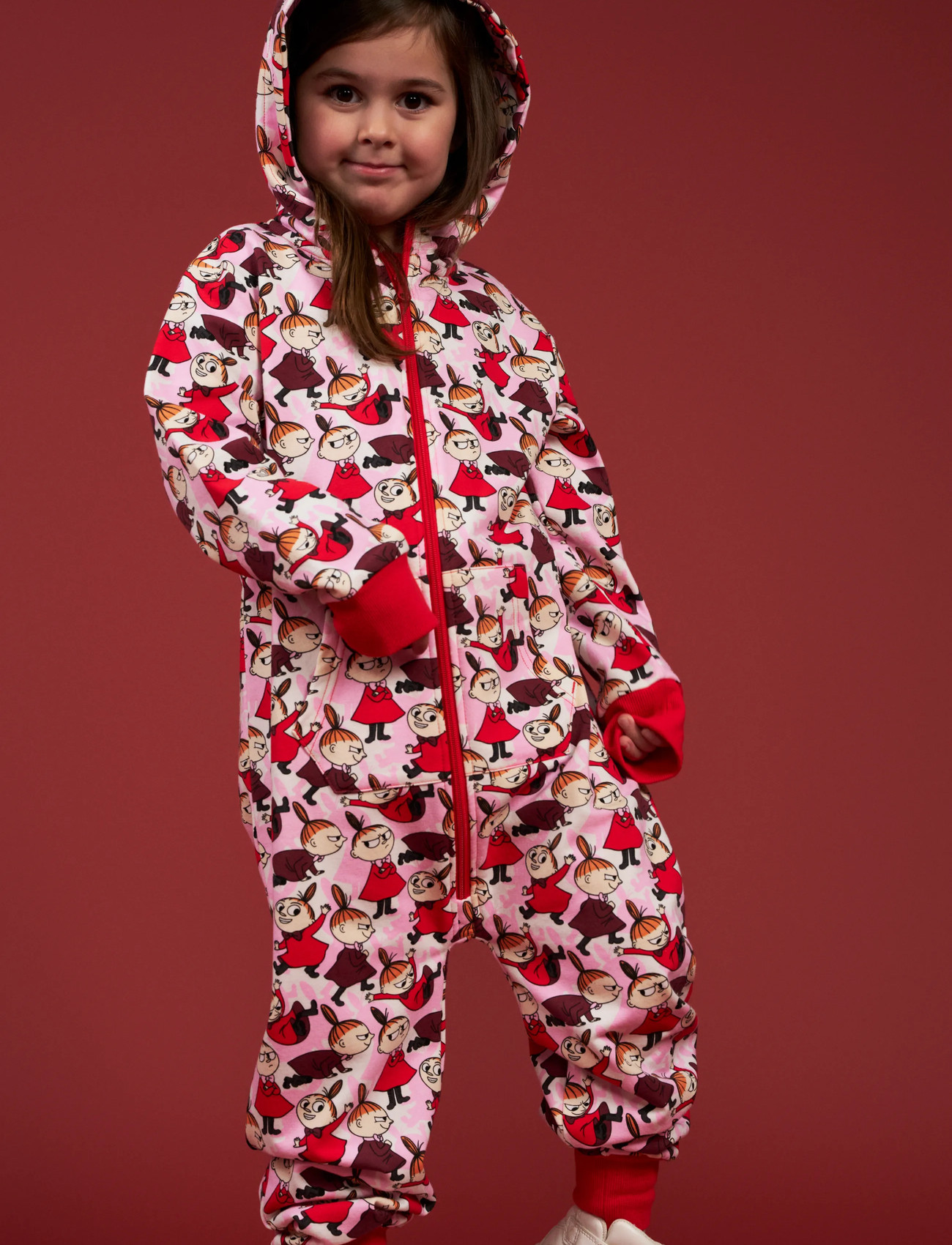 MUMIN Skugglek Overall, 110, Pink, Bodysuits > Langærmede Bodysuits, Børn