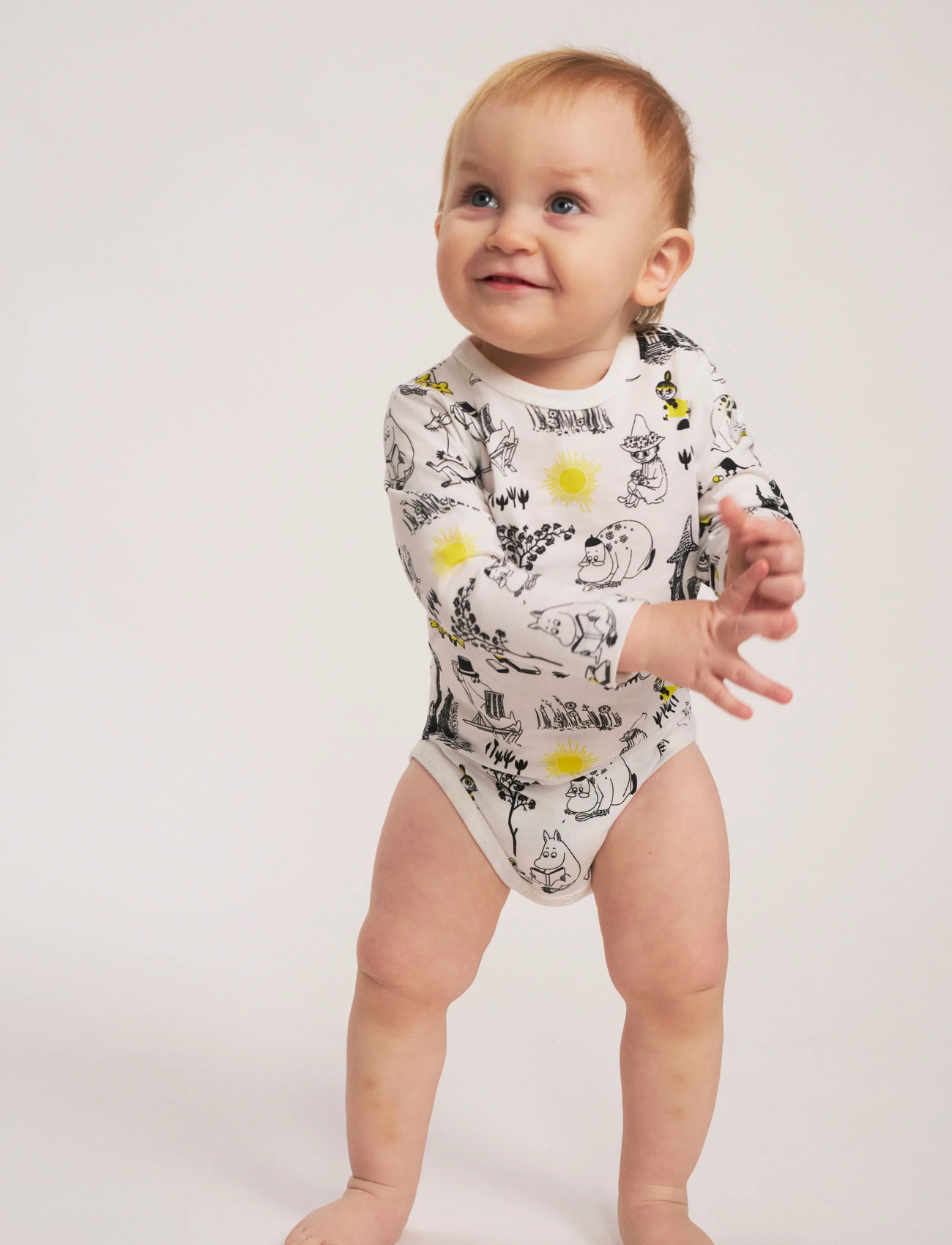 MUMIN Lättja Body Sv/Vit 68, 56, White, Bodys > Langærmede, Børn