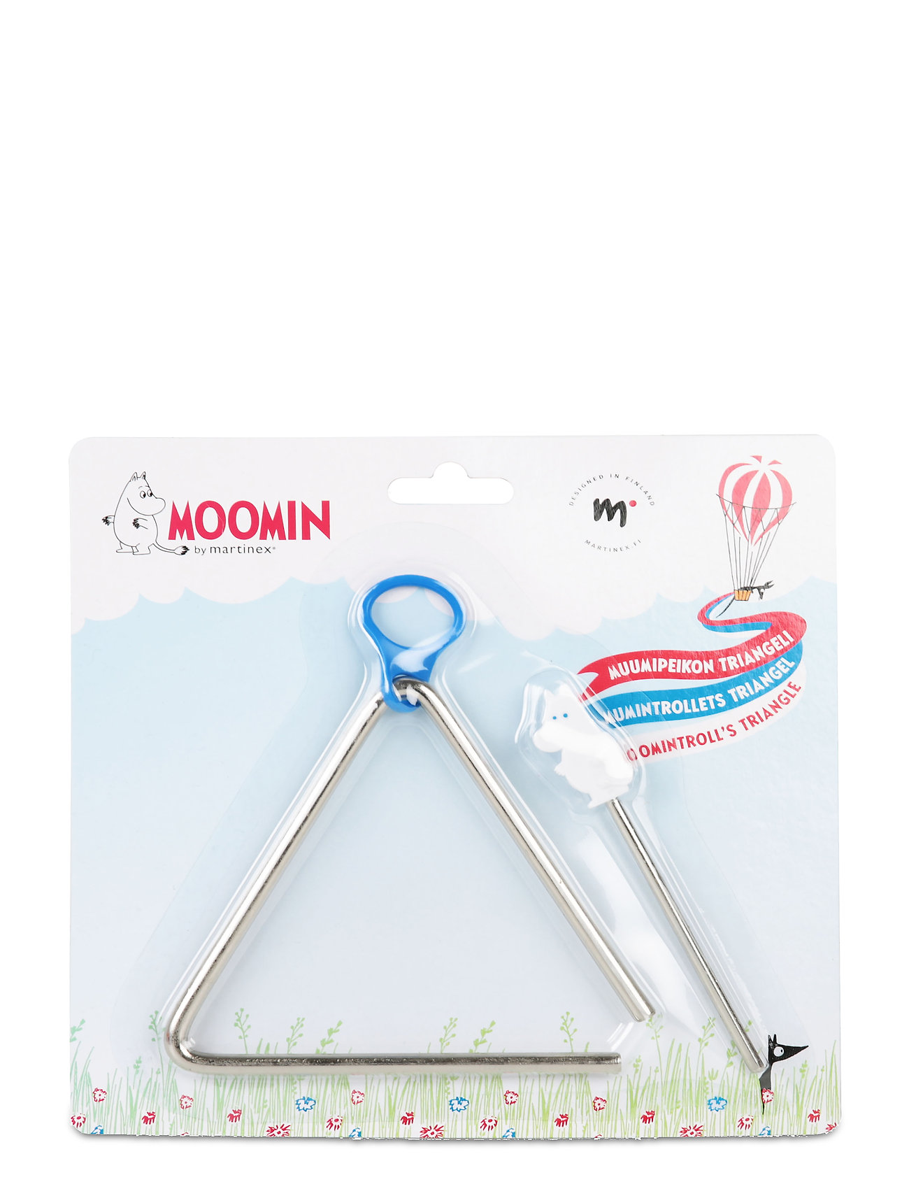MARTINEX Moomin Metallic Trangle With Stick Silber - One Size - Kinder