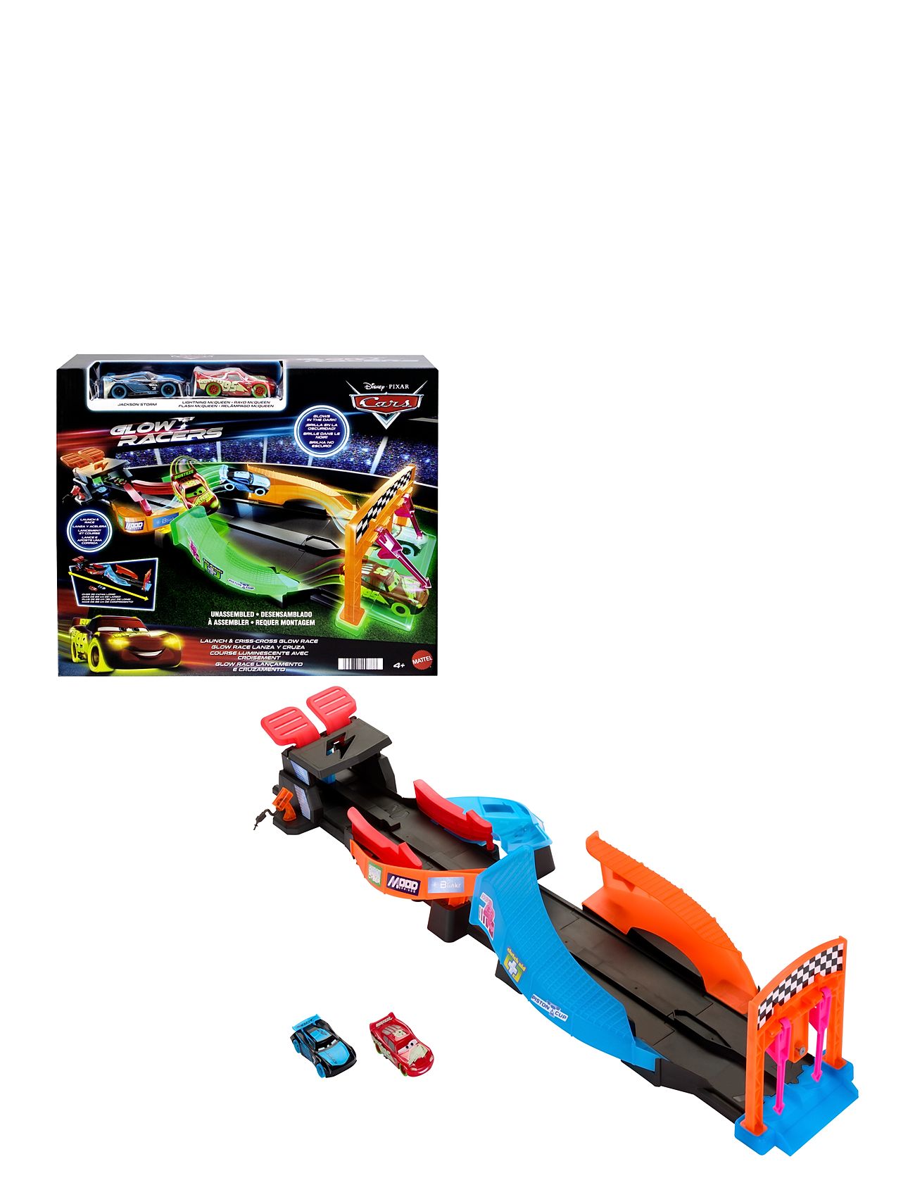 Disney Pixar Cars Disney Pixar Cars Disney And Pixar Cars Glow Racers Launch & Criss-Cross Glow Race Playset Multi/patterned