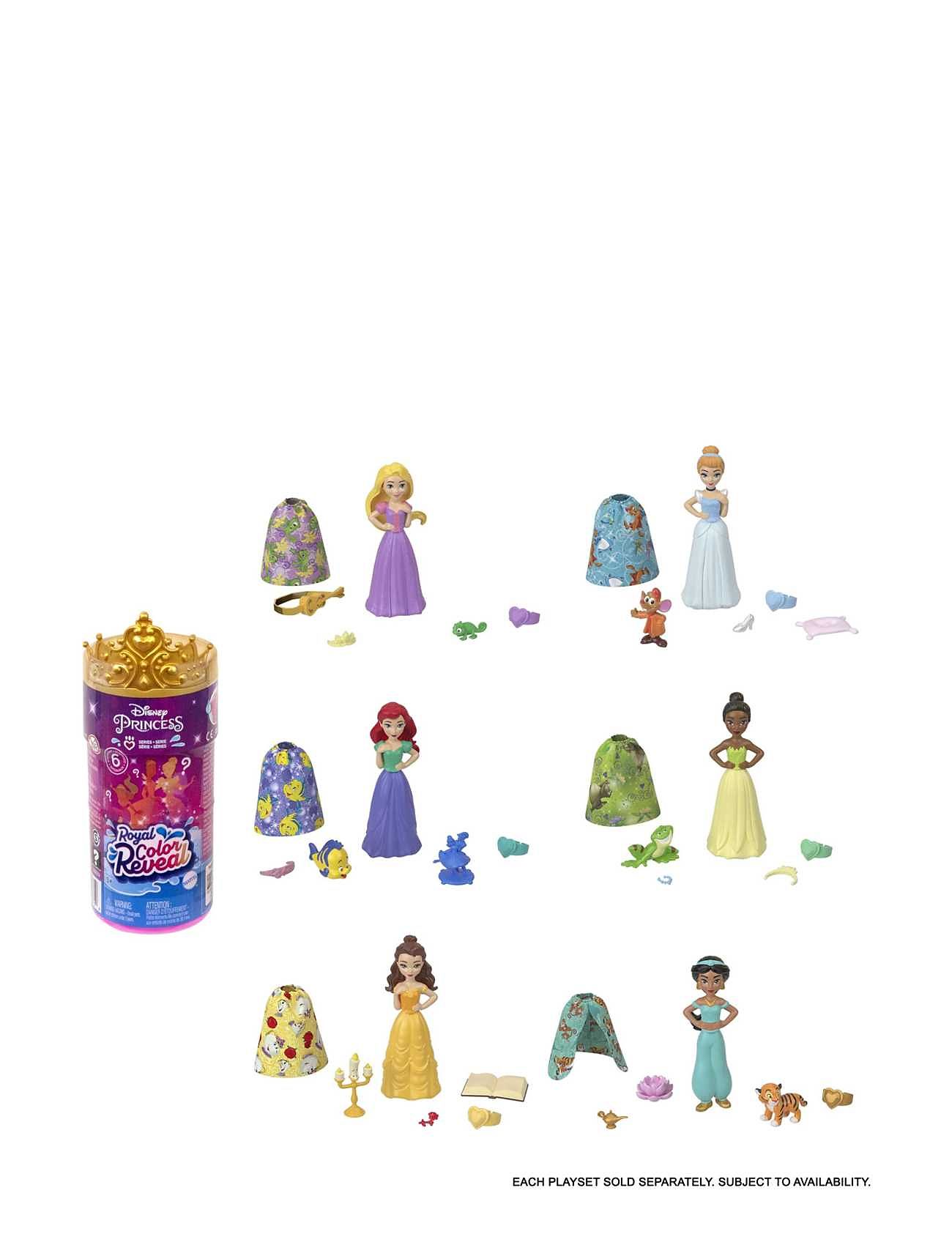 Disney Princess Royal Color Reveal Assortment Toys Playsets & Action Figures Movies & Fairy Tale Characters Multi/patterned Disney Princess