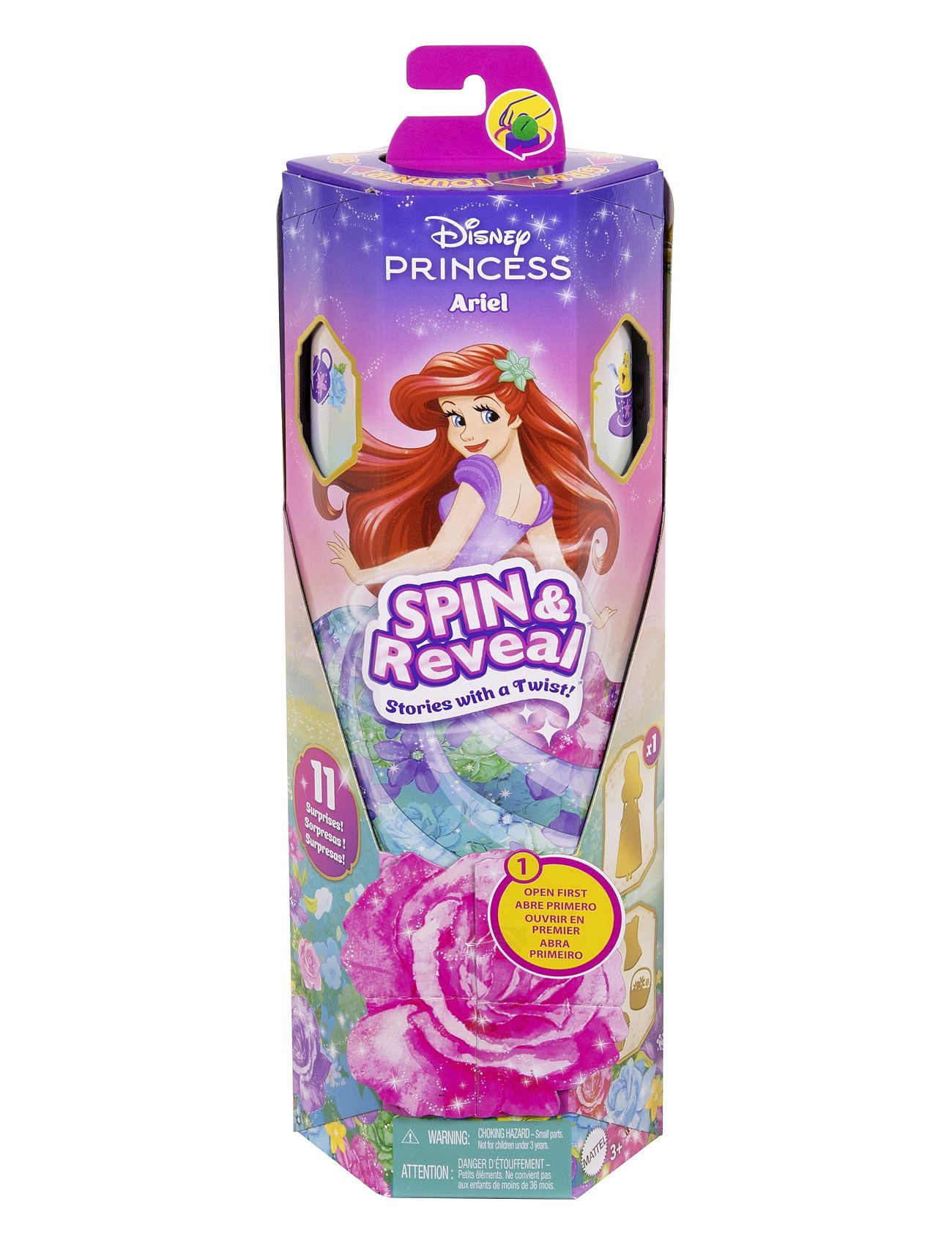 Disney Princess Spin & Reveal Ariel Doll Patterned Disney Princess