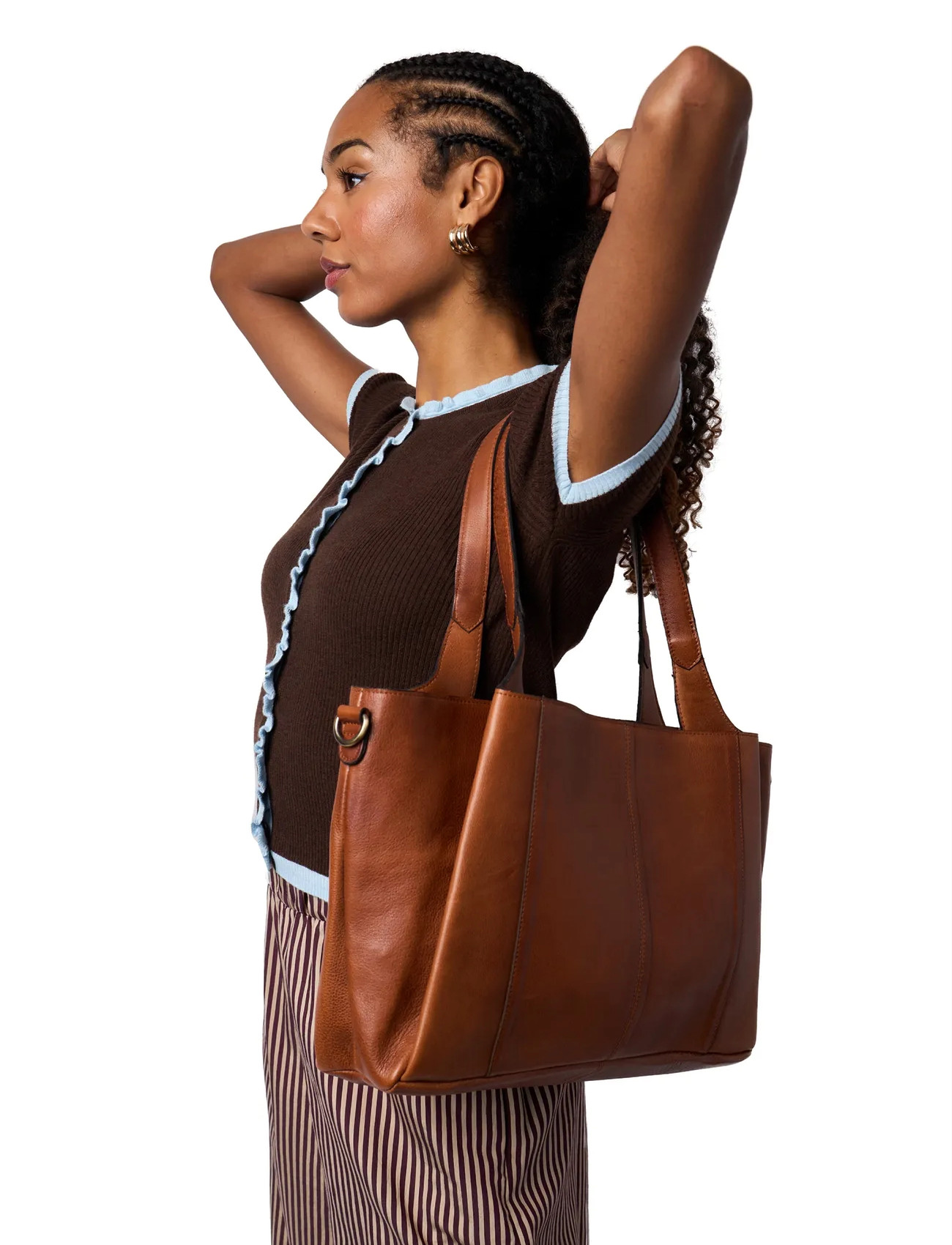 RE:DESIGNED EST 2003 Nisa Big, One Size, Brown, Tasker > Små Skuldertasker-Crossbody-Tasker, Dame