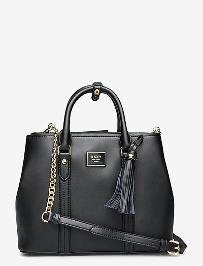 DKNY Bags Aalta Md Satchel (Blk/gold), kr | Stort udvalg af designer mærker | Booztlet.com