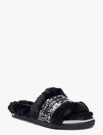 dkny fluffy slippers