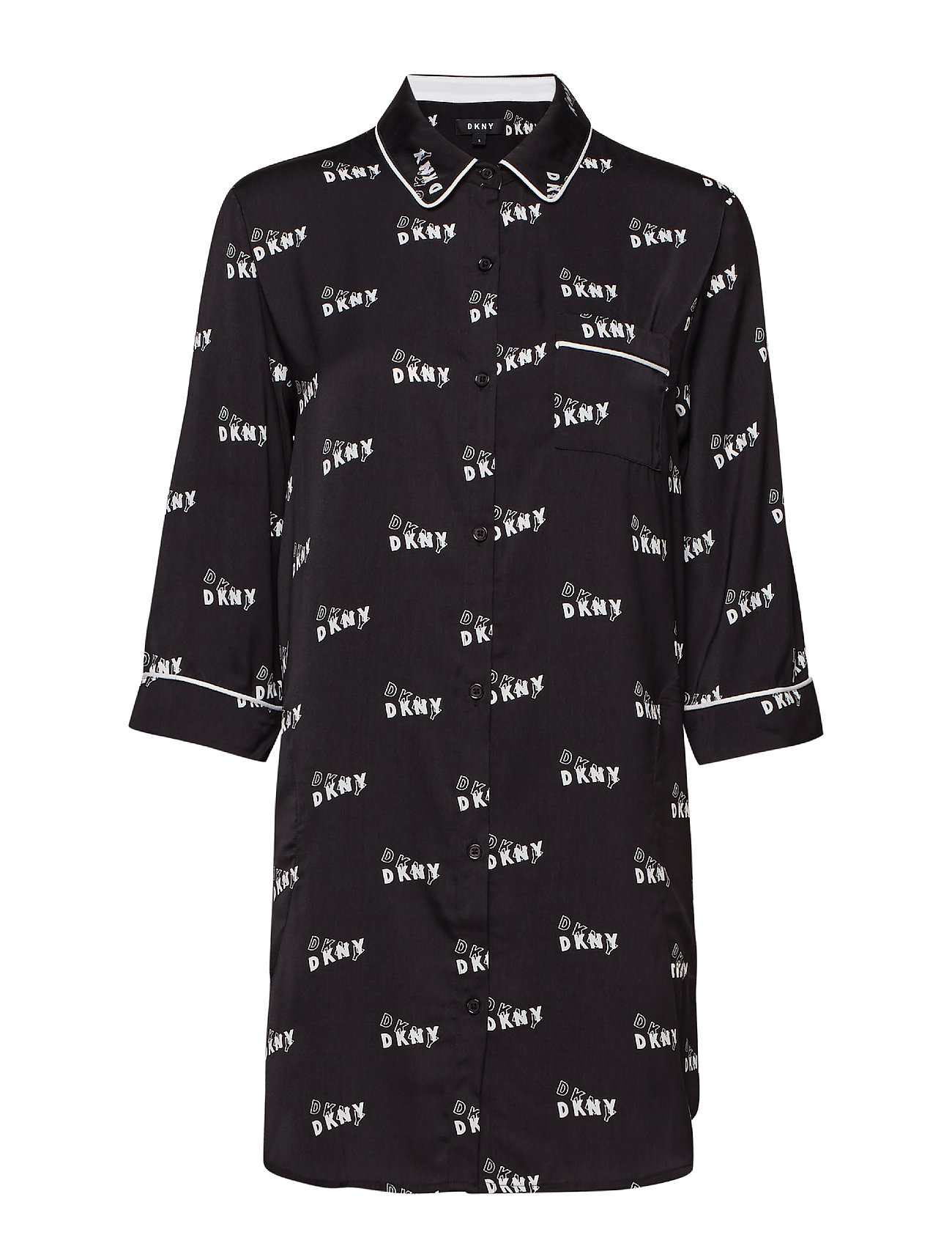 Dkny Only In Boyfriend Shirt Nachthemd Blauw Homewear dkny homewear kopen in de aanbieding