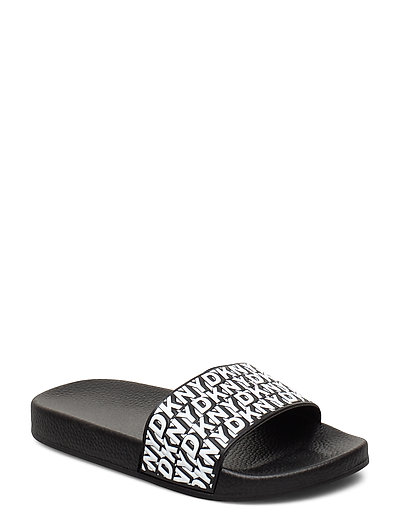 dkny black slides