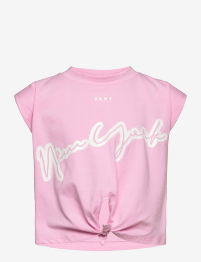 FANCY T-SHIRT - wzorzysty t-shirt z krótkimi rękawami - pink