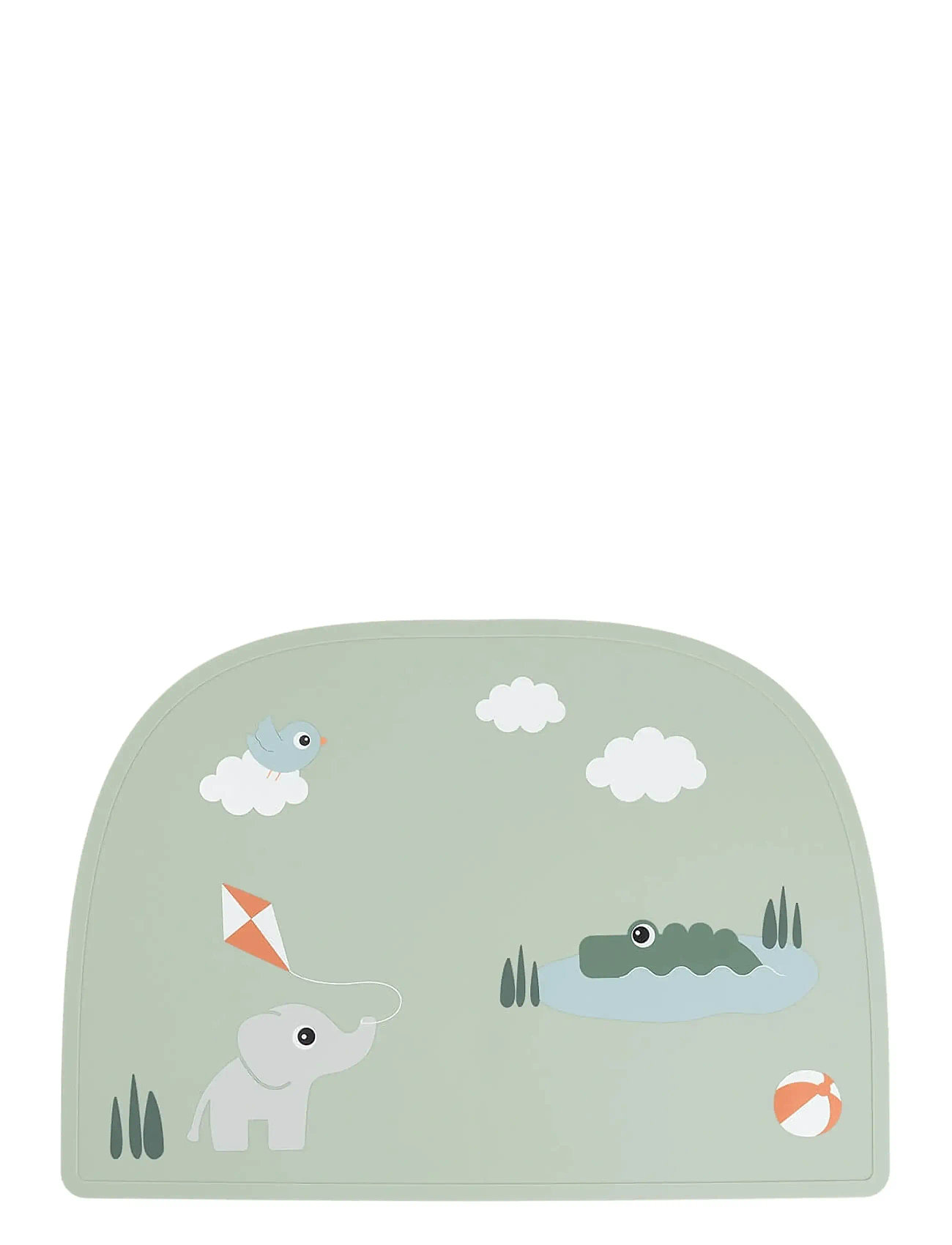 Done by Deer Silicone Placemat Playground Green, 38X 26.5 cm, Green, Baby Feeding > Baby Placemats, Børn