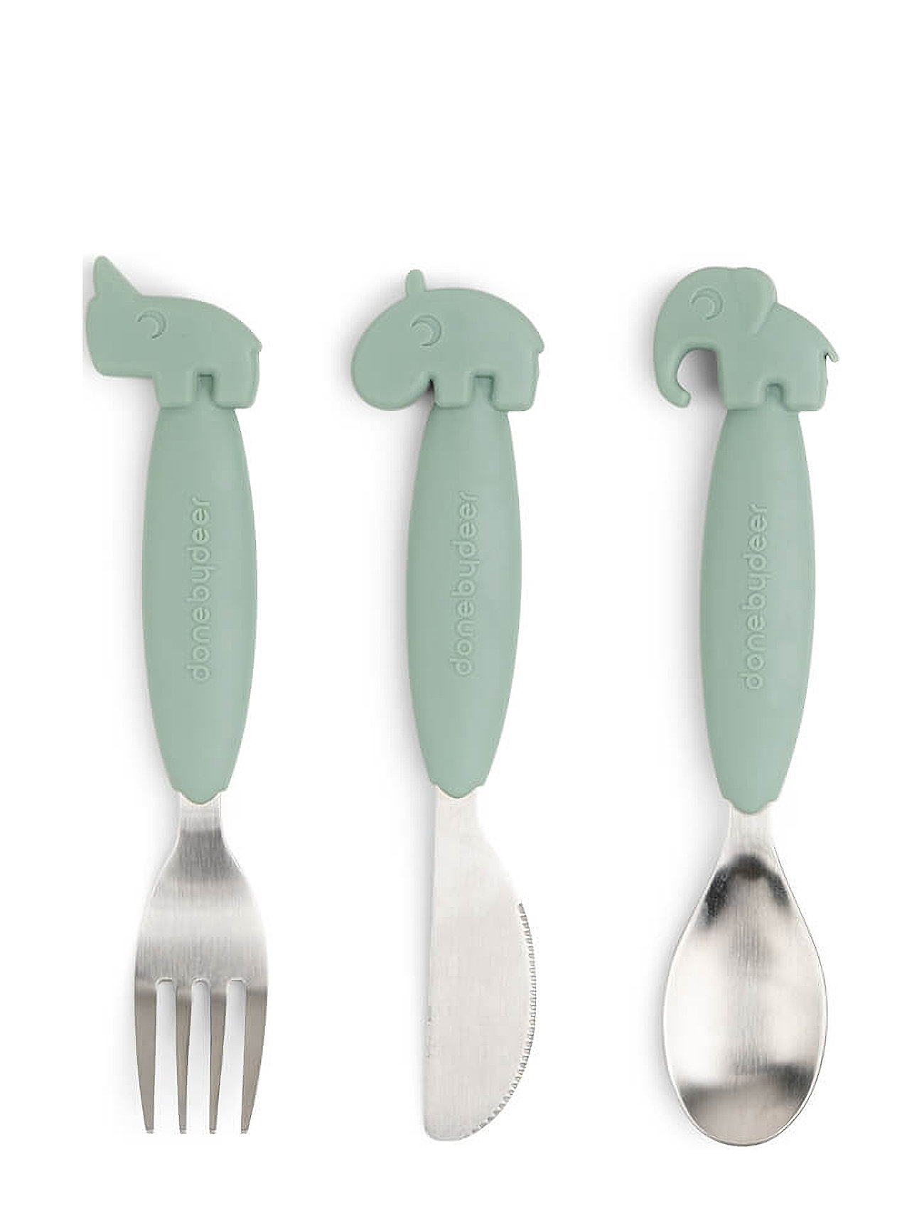 Easy-Grip Cutlery Set Deer Friends Green D By Deer