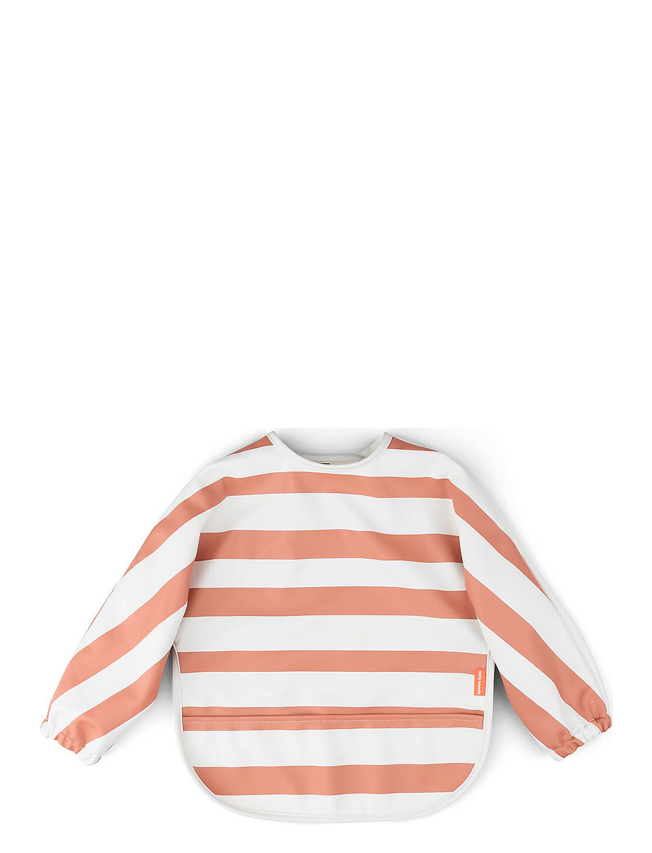 Sleeved Pocket Bib Stripes Papaya Orange D By Deer