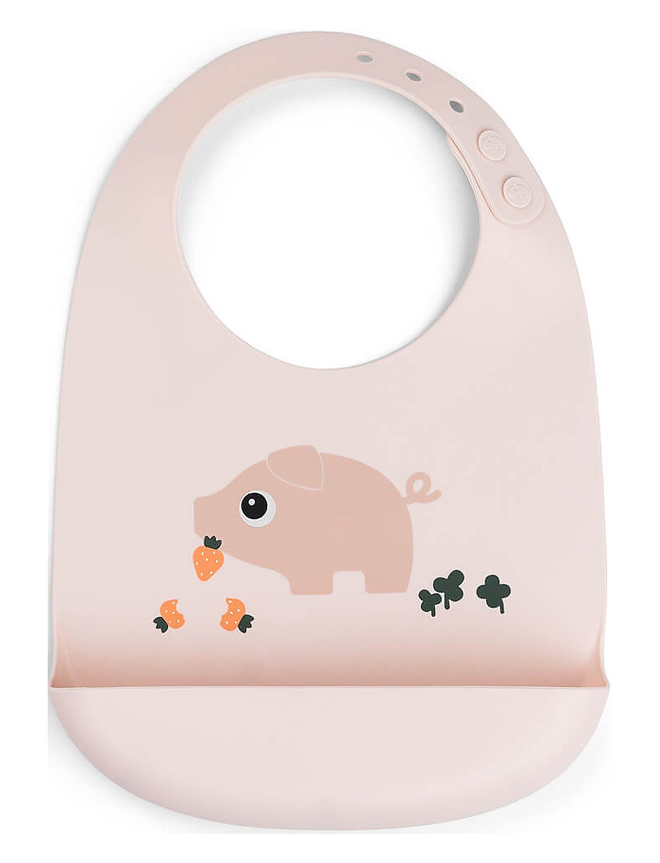 Done by Deer Silicone Bib Pigee Powder, 27X 19X 4 cm, Pink, Fodring Af Baby > Hagesmække, Børn