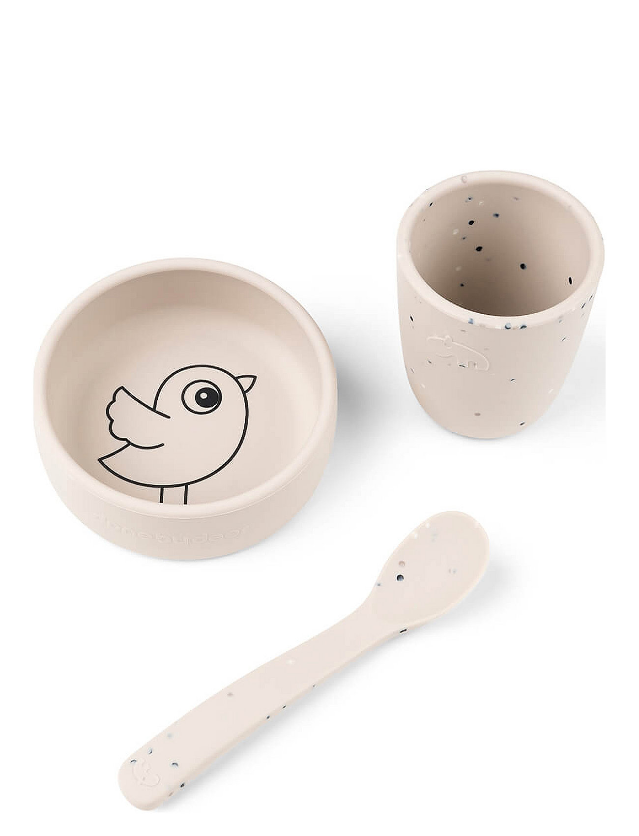 Silic First Meal Set Birdee Sand Beige D By Deer