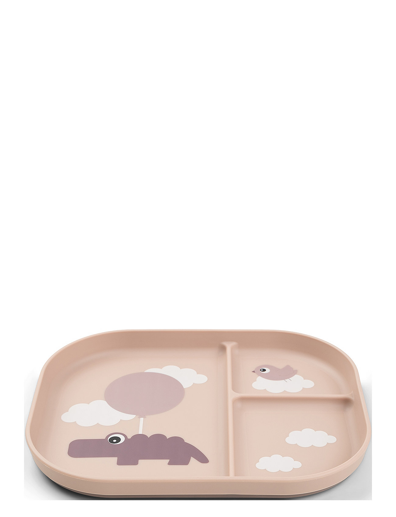 Foodie Compartment Plate Happy Clouds Pink D By Deer