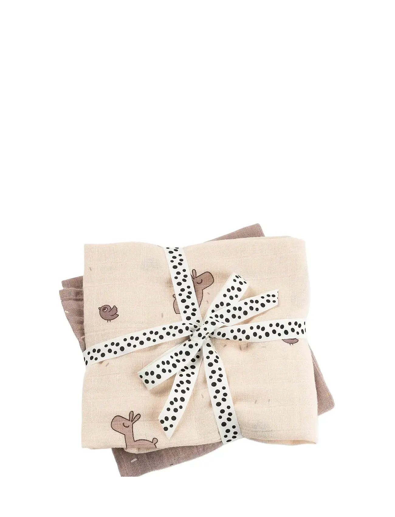 Done by Deer Burp Cloth 2-Pack Lalee Powder, 65X 65 cm, Pink, Musliner > Muslingeklude, Børn