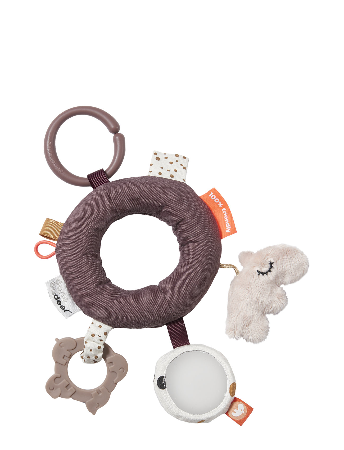 "Done by Deer" "Activity Ring Deer Friends Toys Baby Educational Activity Brown D By