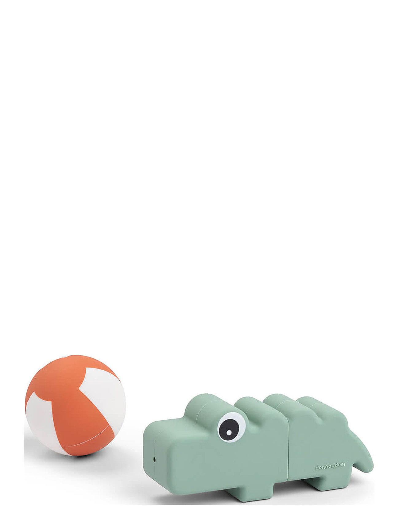 Done by Deer Bath Squirter Toy Croco Green, CROCO:11X 3X H 4.5 cm.BALL:Ø 5 cm, Green, Water Legetøj > Other Water Legetøj, Børn