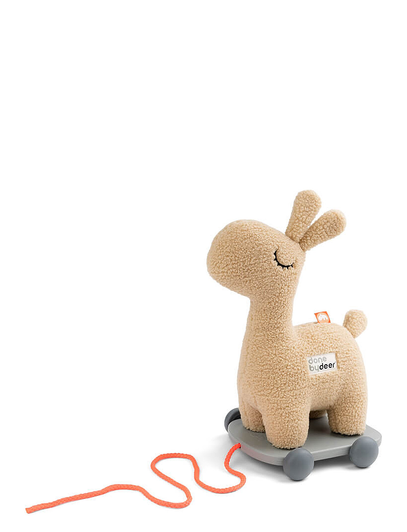Done by Deer Pull Along 2-In-1 Toy Lalee Sand, LALEE:36X 24X 11.5 cm.WAGON:14X 19 cm, Beige, Baby Legetøj > Pull Along Legetøj, Børn