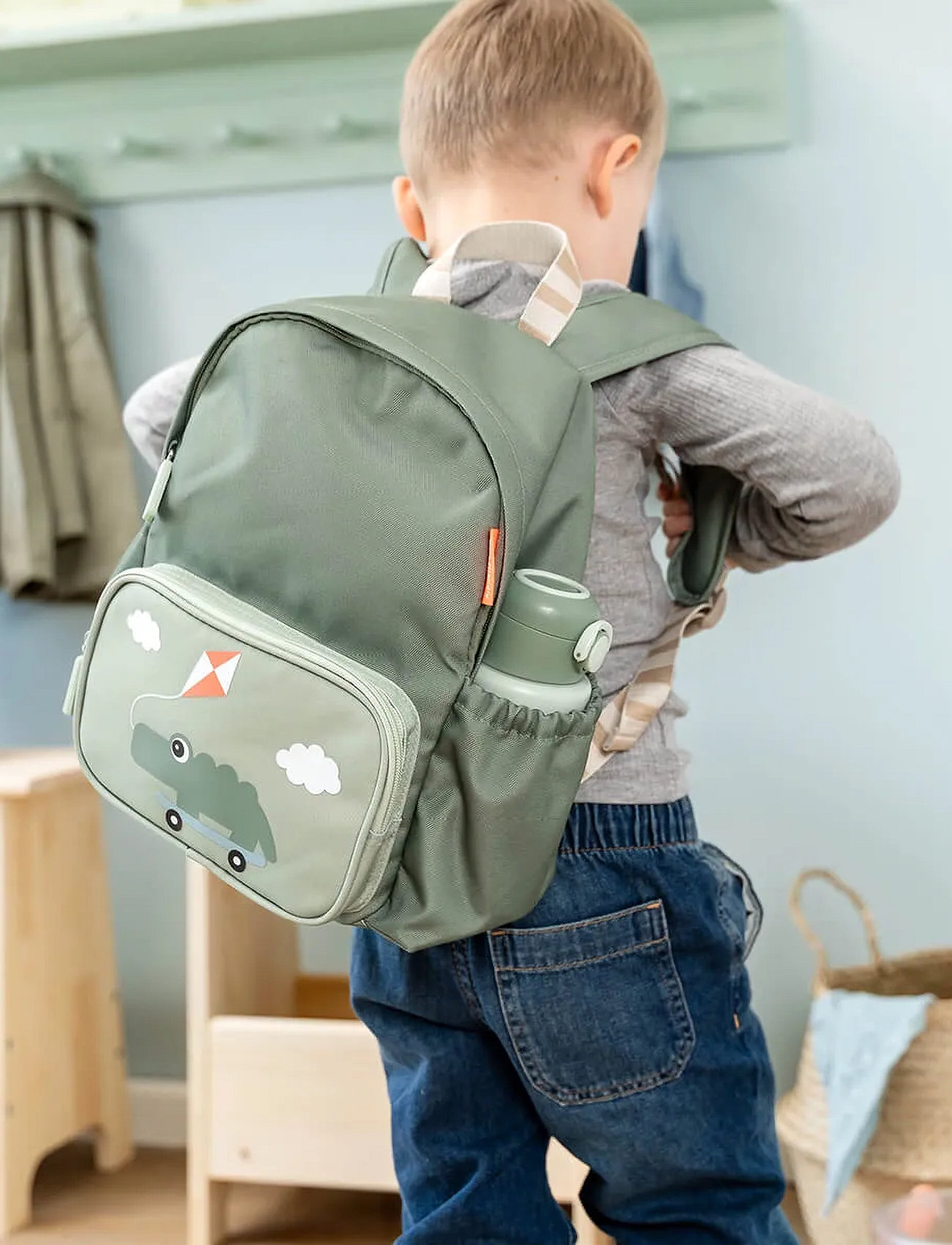 Done by Deer Kids Backpack Playground Green 7,5 L, 27X 16X H 32 cm.7.5L, Green, Tasker > Rygsække, Børn