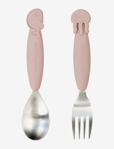 YummyPlus spoon & fork set Sea friends - cutlery - powder