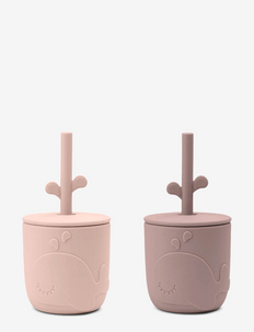 Peekaboo straw cup 2-pack Wally - sippy cups - powder