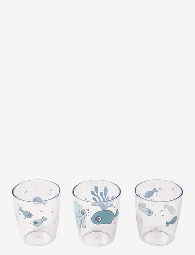 Yummy mini glass 3 pcs Sea friends - tassen - blue