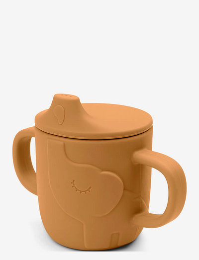 Peekaboo spout cup Elphee - sippy cups - mustard