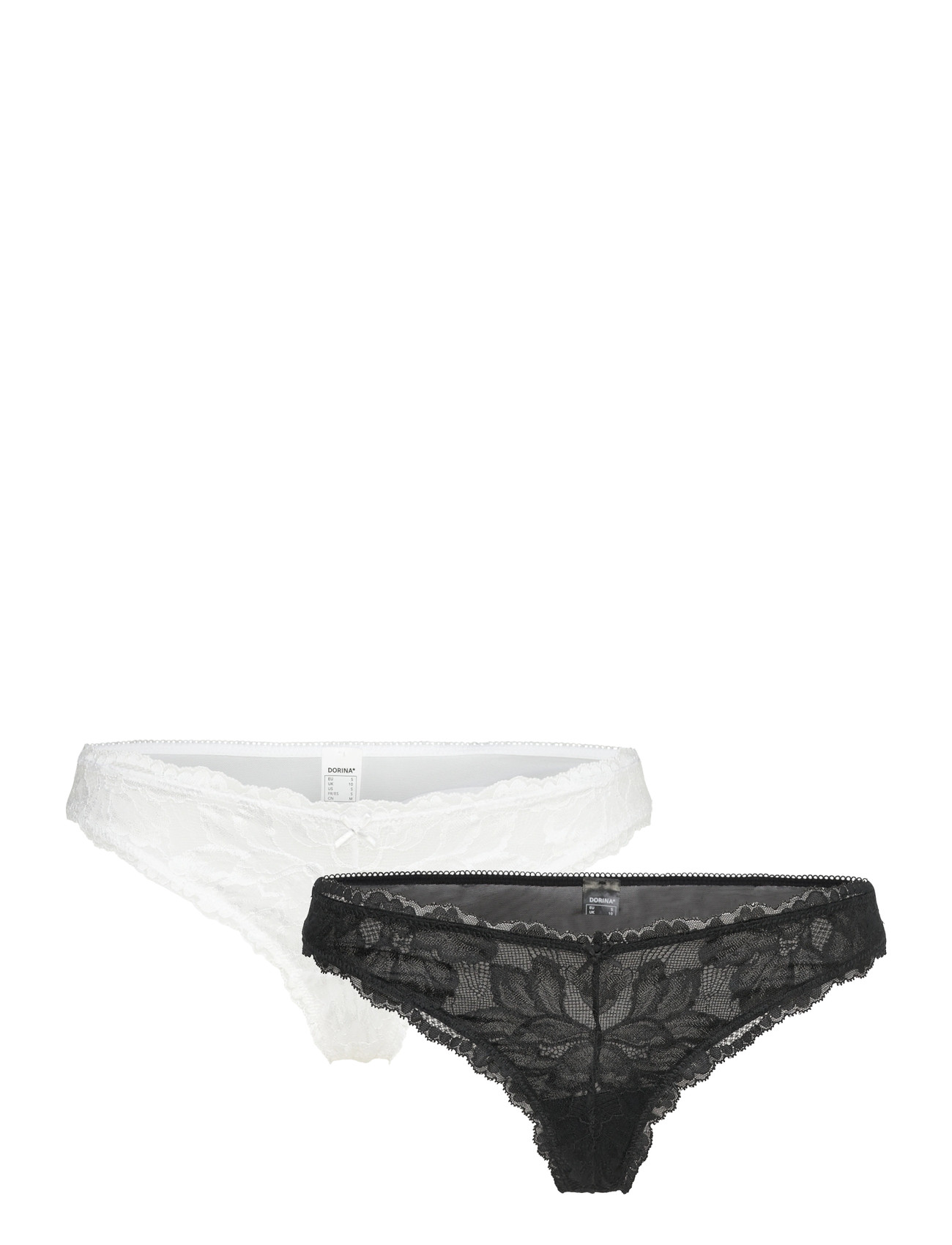 Dorina Perfect Lace Thong, XXL, White, Trusser > G-Streng, Dame