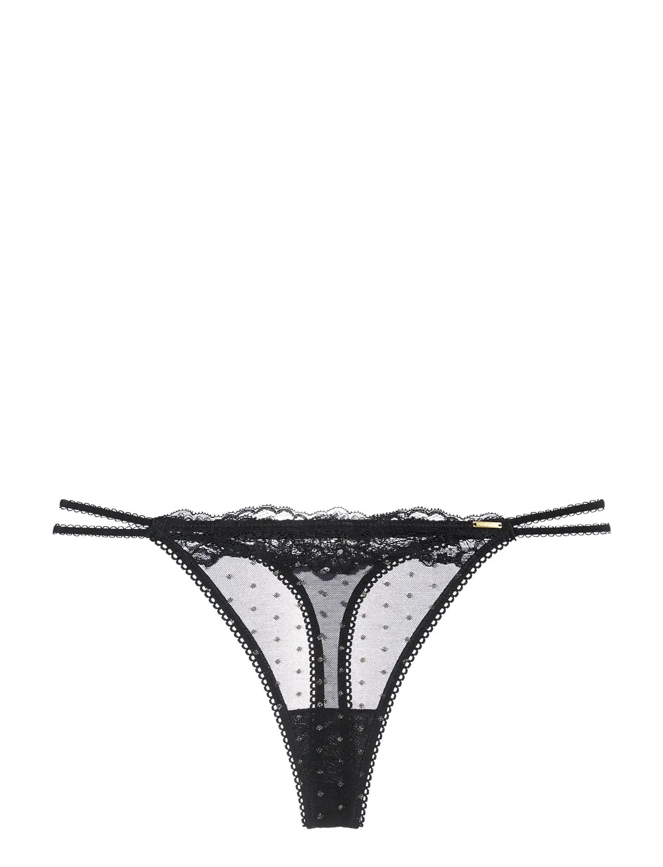 DORINA Origins-Shimmer Dot Mesh String Schwarz - M - Damen