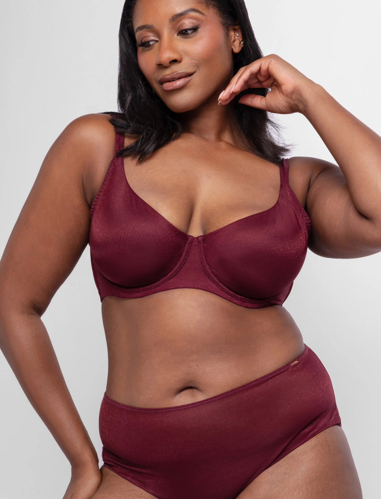 Dorina Origins-Shimmer Mesh Non Padded Wired Bra, C x 85, Red, Bløde Bh'Er > Bh'Er Uden Bøjle, Dame