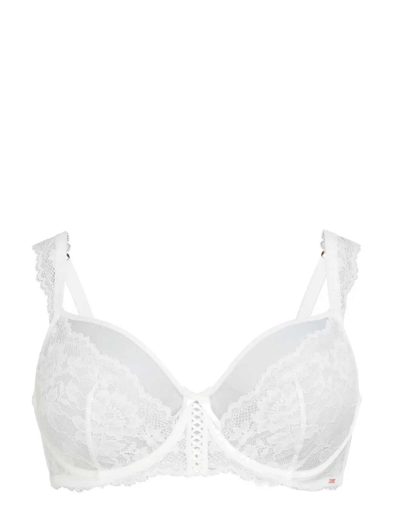 Lyra-Satin Wired Bra Lingerie Bras & Tops Padded Bras White Dorina