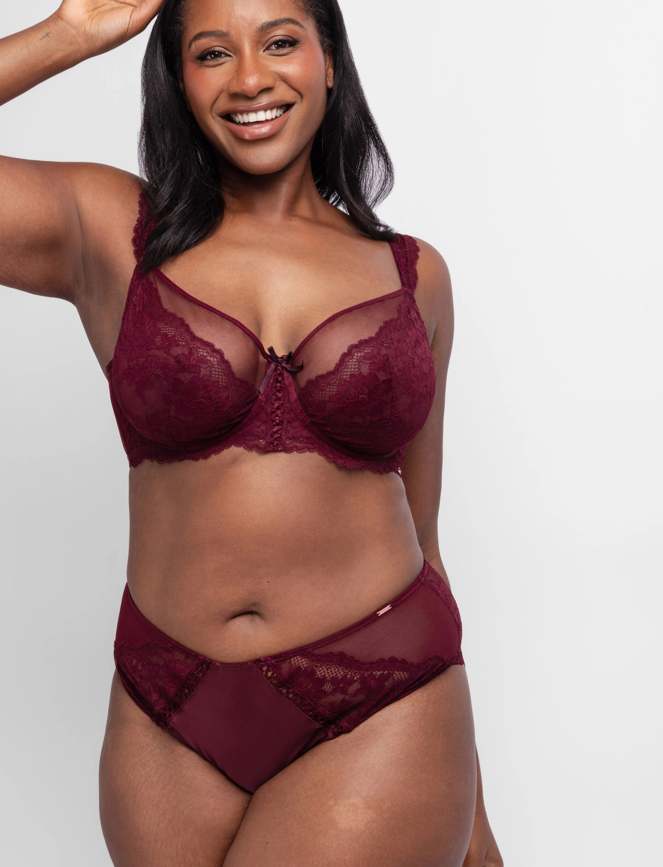 Dorina Lyra-Satin Non Padded Wired Bra, F x 85, Red, Bh'Er Og Toppe > Vatterede Bh'Er, Dame