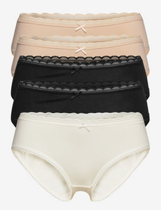 Core NAOMI-5PP Hipster Classic - boxers - black/beige/ivory/beige/black