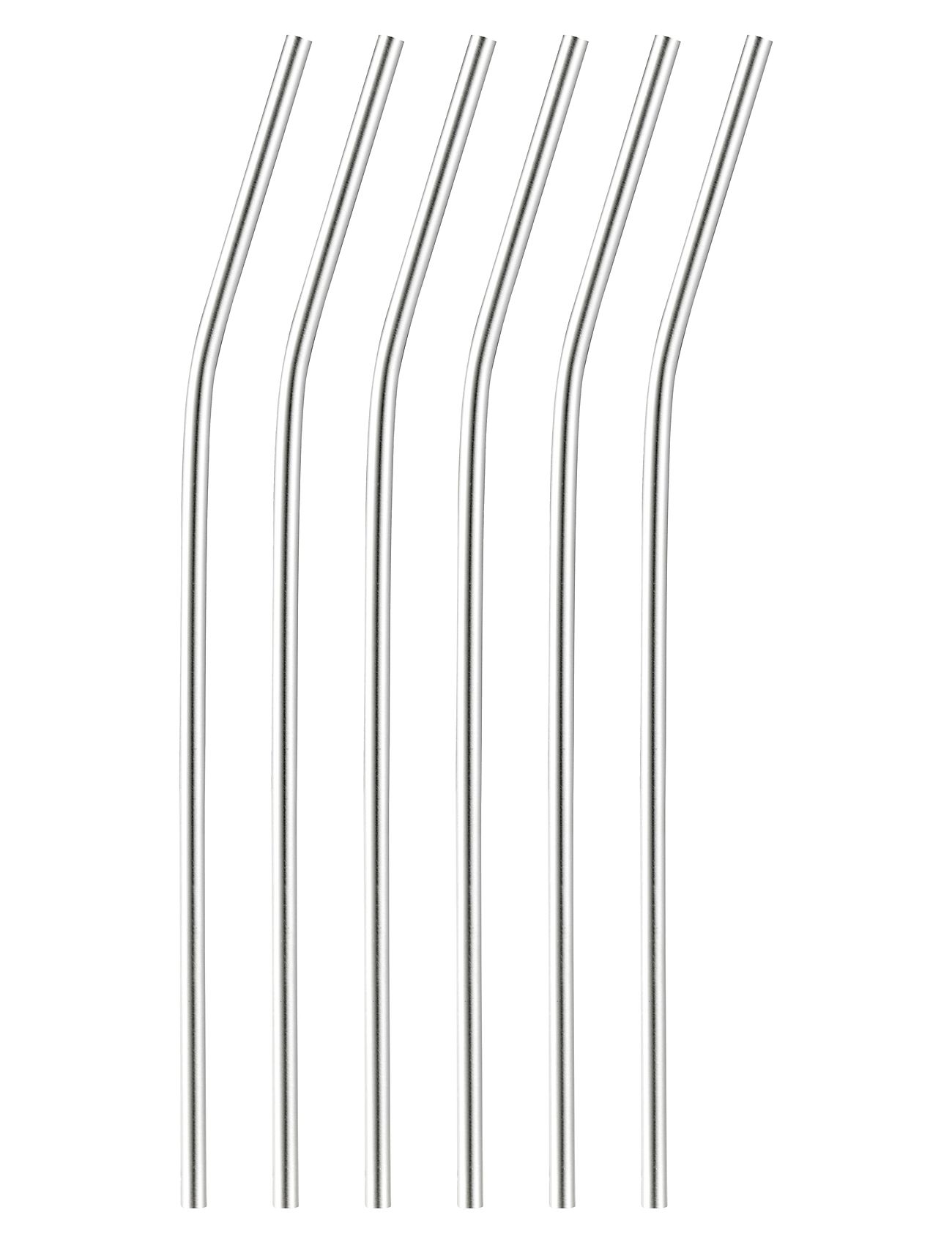 Coctail Straws Corrigan Home Tableware Dining & Table Accessories Straws Silver Dorre