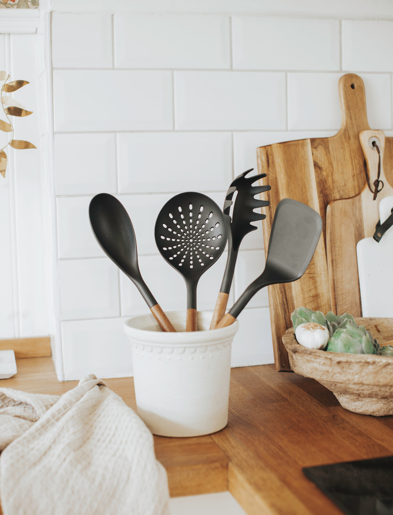 Dorre Kitchen Utensils 4-Pack Korra, One Size, Brown, Køkkenredskaber > Skeer Og Øser, Unisex